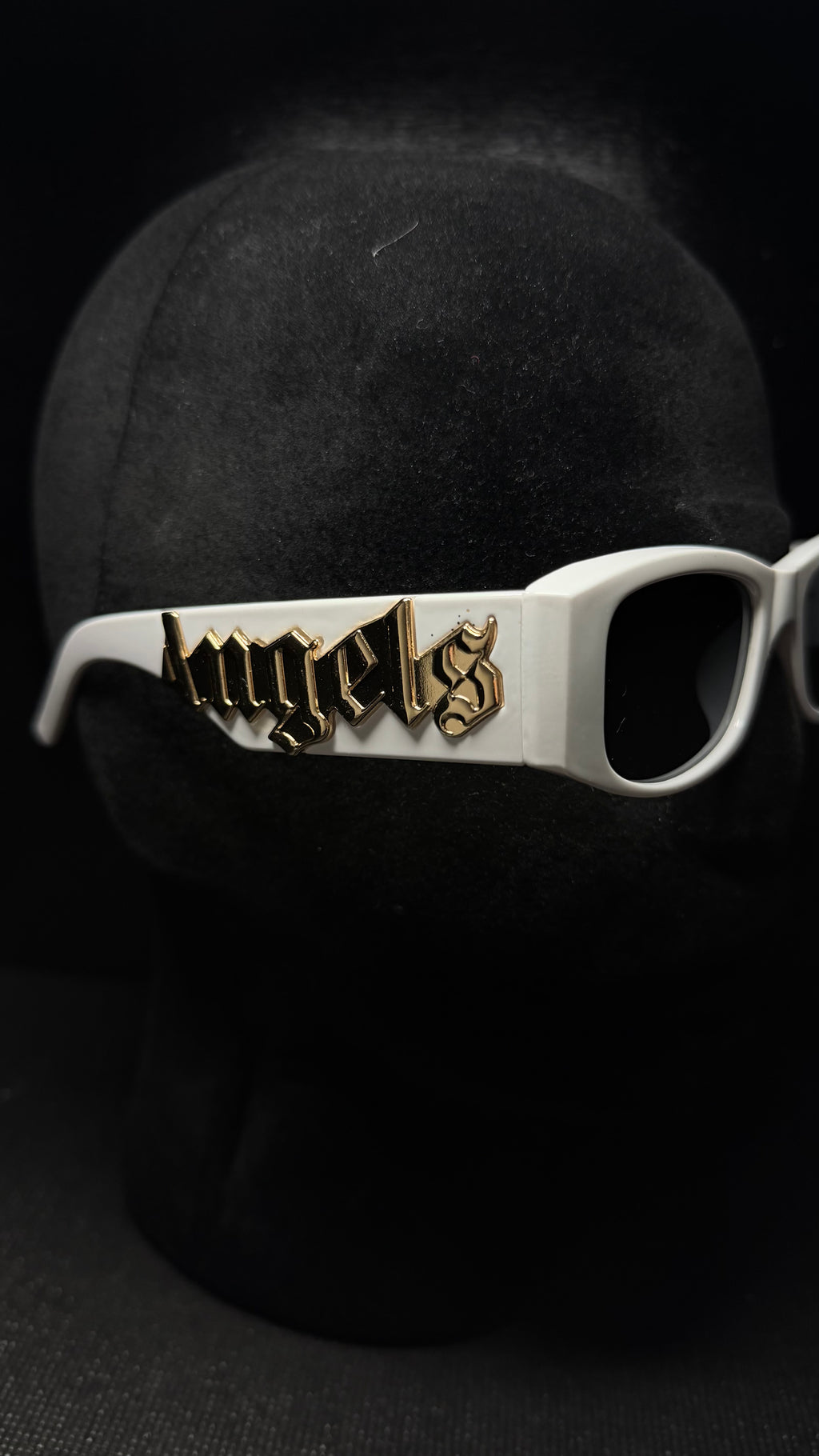 PALM ANGELS gafas blanco y dorado