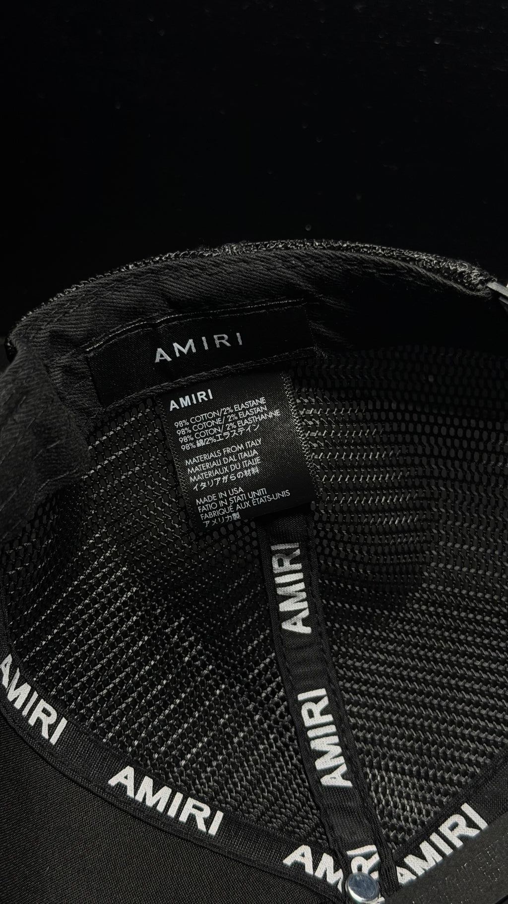 AMIRI LOGO Gorra negra