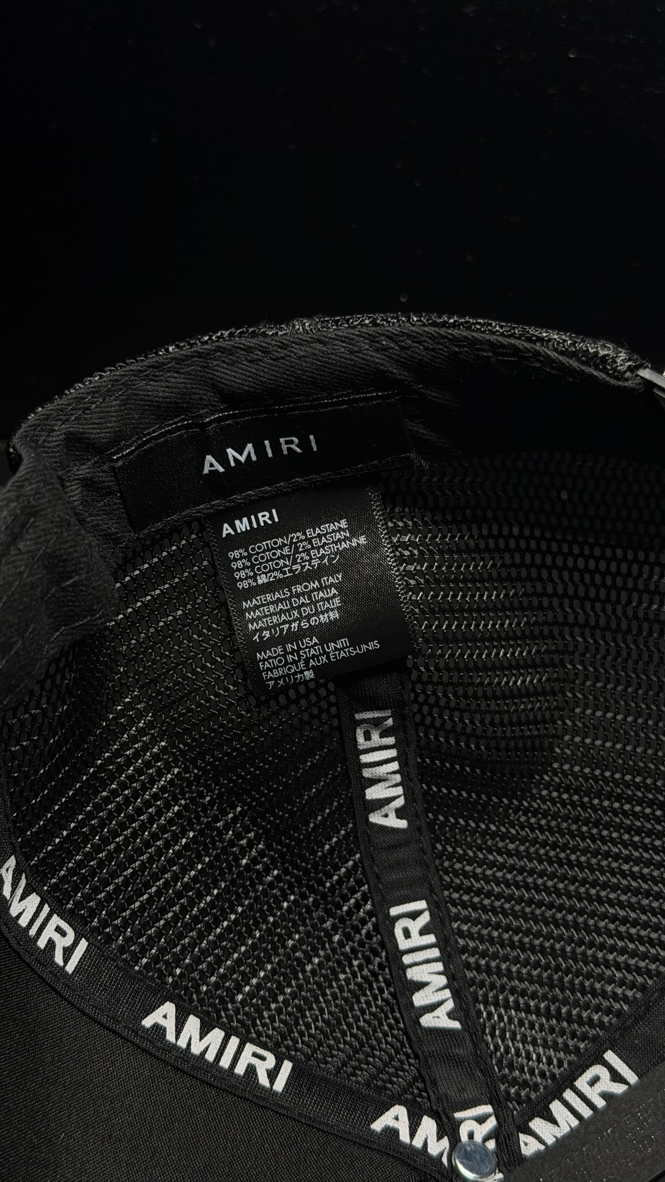 AMIRI LOGO Gorra negra