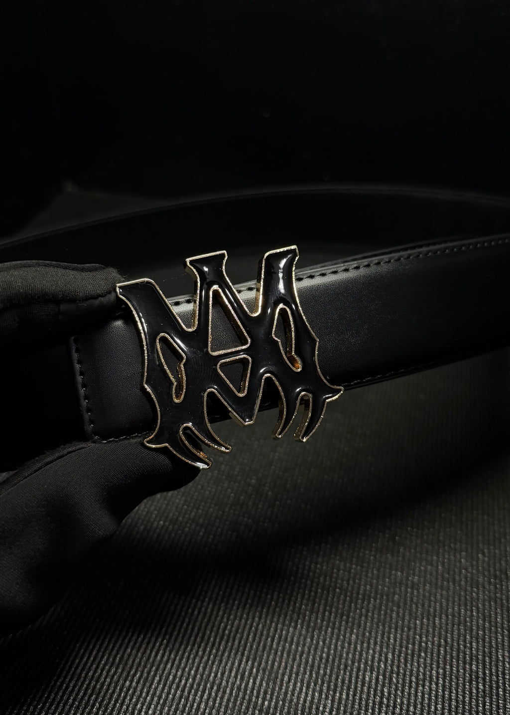 AMIRI cincho Logo DORADO