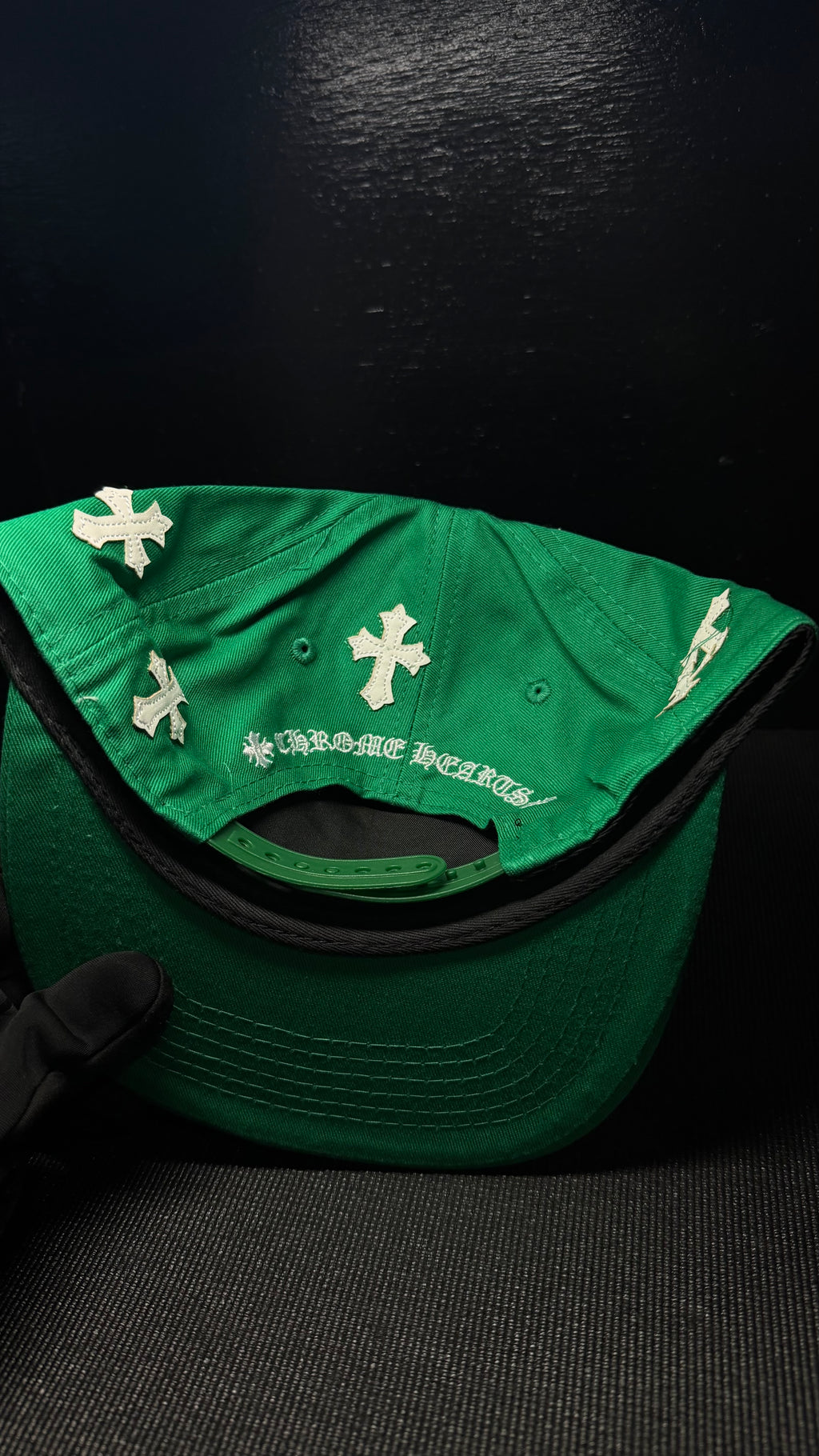 CHROME HEARTS gorra verde