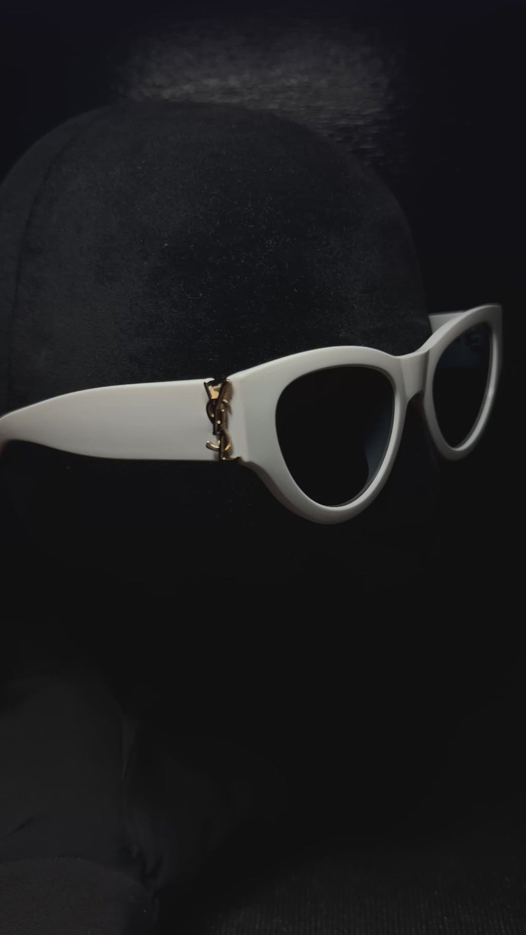 YSL Gafas blanco y dorado