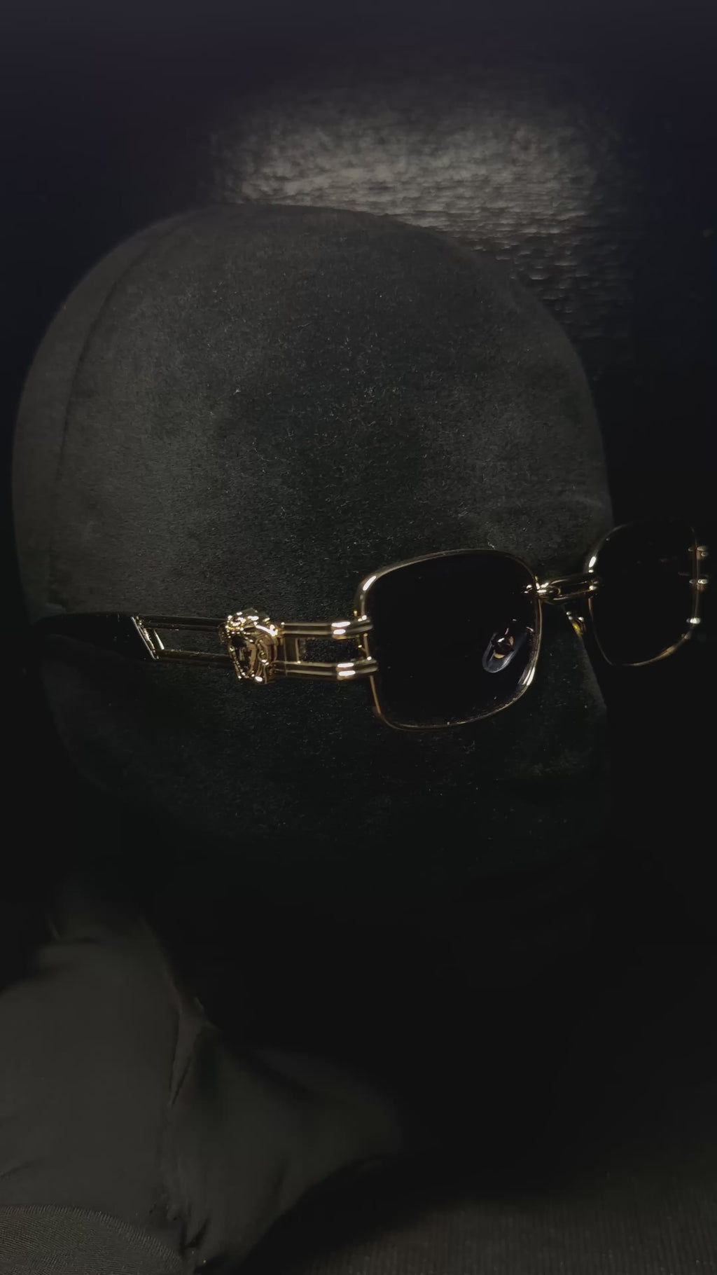 VERSACE Gafas negro montura dorada
